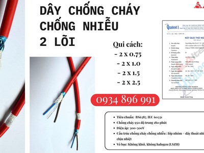 Cung Cấp Cáp Chống Cháy Chống Nhiễu 2 Lõi   Phủ Sóng TP.HCM, Bình Dương, Đồng Nai 2