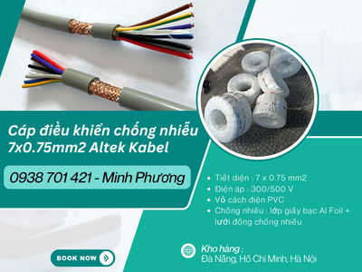 Cáp điều khiển chống nhiễu 7x0.75mm  Altek Kabel - Ứng dụng   báo giá mới nhất 0