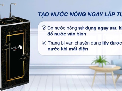 Máy lọc nước RO cao cấp Amida 2 vòi nóng nguội AM-10NNY 0