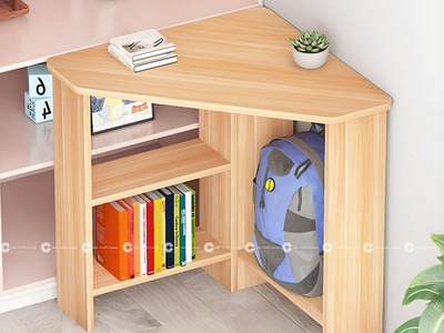 Bàn Làm Việc Tại Nhà Gỗ MDF Góc Tường Tối Ưu Diện Tích 2