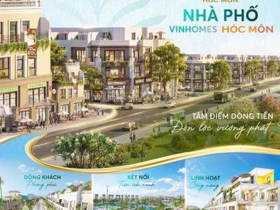 Nhà Phố Vinhomes Hóc Môn   Diện Tích 100m2    Trục Vàng  Thương Mại 0