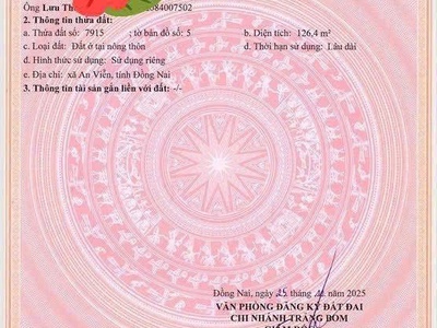 Đất nền thổ cư An Viễn - Trảng Bom - Đồng Nai 2