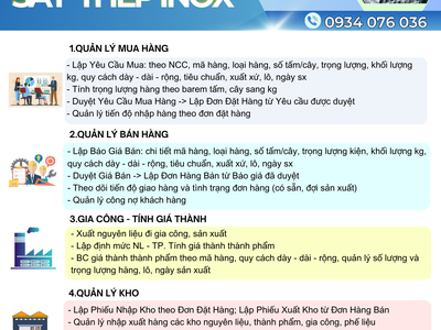 Còn 2 ngày Ưu đãi 10 cài đặt Phần mềm kinh doanh, gia công Sắt, Thép, Inox 1