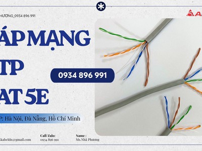 Cáp Mạng UTP Cat5e Không Chống Nhiễu 24AWG   Có Sẵn Đà Nẵng, Hà Nội, TP.HCM 0