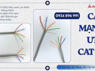 Cáp Mạng UTP Cat5e Không Chống Nhiễu 24AWG   Có Sẵn Đà Nẵng, Hà Nội, TP.HCM 2