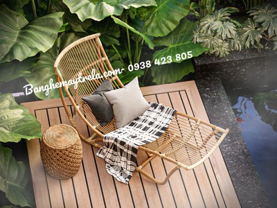Ghế mây tự nhiên dáng dài 4