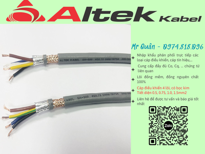 Cáp điều khiển 4x0.75 Cu Altek Kabel 0