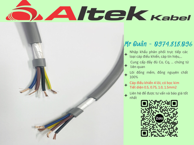 Cáp điều khiển 4x0.75 Cu Altek Kabel 1