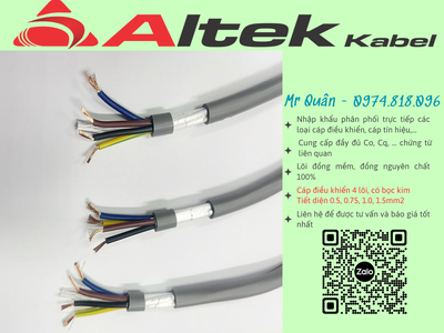 Cáp điều khiển 4x0.75 Cu Altek Kabel 2