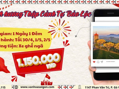 Hành hương Thập cảnh tự Bảo Lộc 1N1D LỄ 30.4 0
