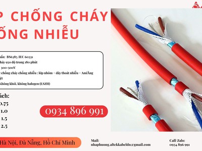 Cáp Chống Cháy Chống Nhiễu 2 Lõi Phân Phối TP.HCM, Bình Dương, Đồng Nai Hàng Luôn Có Sẵn 0