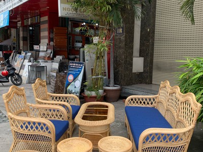 Bàn ghế sofa mây tự nhiên- Sofa mây tre đan 4