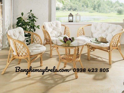 Bàn ghế sofa mây tự nhiên- Sofa mây tre đan 7