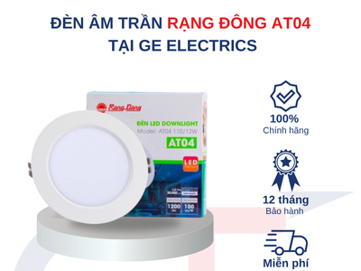 Đèn Âm Trần Rạng Đông AT10 tại GE Electrics 2