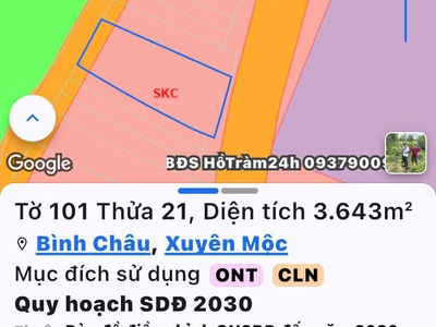 Đất đẹp - mặt tiền - bán gấp lô đất tiềm năng tại bình châu, xuyên mộc, bà rịa vũng tàu 1
