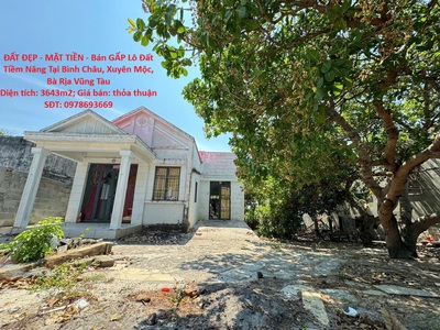 Đất đẹp - mặt tiền - bán gấp lô đất tiềm năng tại bình châu, xuyên mộc, bà rịa vũng tàu 0