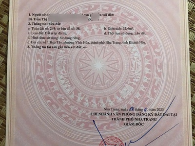 Lô Đất Đẹp Ô Tô Nguyễn Chích   Vĩnh Hòa, Bắc Nha Trang 6