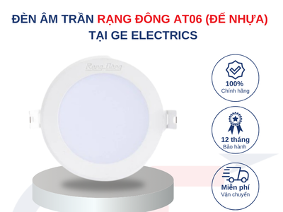 Sản Phẩm AT06 - 1 Màu Rạng Đông   Đế Nhựa  tại GE Electrics 0