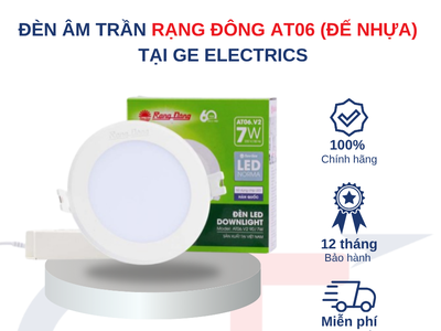 Sản Phẩm AT06 - 1 Màu Rạng Đông   Đế Nhựa  tại GE Electrics 1