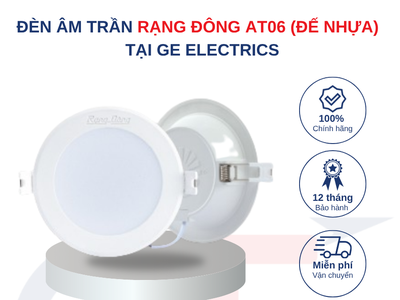 Sản Phẩm AT06 - 1 Màu Rạng Đông   Đế Nhựa  tại GE Electrics 2