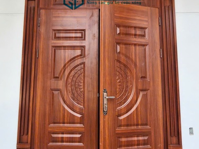 Cửa thép vân gỗ 2 cánh   Lựa chọn hoàn hảo cho nhà ở hiện đại 1