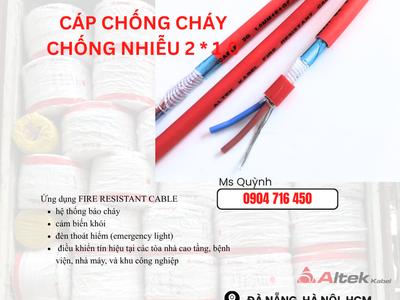 Dây cáp báo cháy,cáp chống cháy 2x1.0 FR Altek Kabel 2