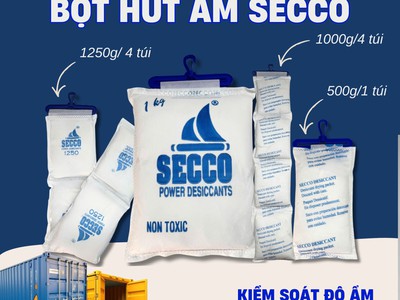 Bột Hút Ẩm - Gói Chống Ẩm Secco Dạng Bột 1kg 3 túi 1
