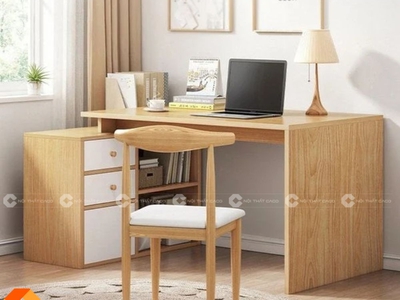 Bàn Làm Việc Tại Nhà Gỗ MDF Kết Hợp Ngăn Kéo Hiện Đại 0
