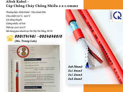 Cáp chống cháy chống nhiễu 2x1.0mm2 - Altek Kabel giao nhanh Đà Nẵng, Hà Nội, Sài Gòn 4