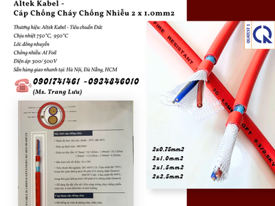 Cáp chống cháy chống nhiễu 2x1.0mm2 - Altek Kabel giao nhanh Đà Nẵng, Hà Nội, Sài Gòn 5