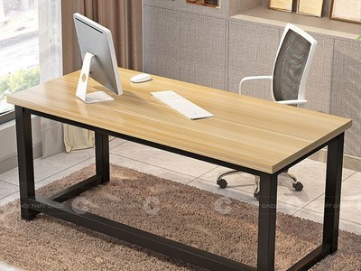 Bàn Làm Việc Tại Nhà Gỗ Công Nghiệp Chân Sắt Cho 2 Người 2