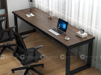 Bàn Làm Việc Tại Nhà Gỗ Công Nghiệp Chân Sắt Cho 2 Người 0