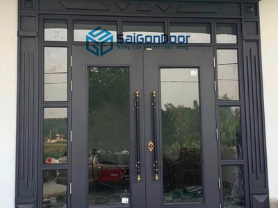 Cửa thép vân gỗ 4 cánh   Tôn lên vẻ đẹp đẳng cấp cho ngôi nhà 0