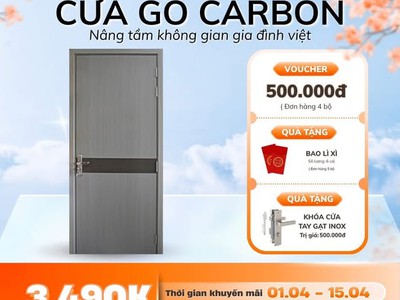 Cửa gỗ carbon saigondoor 2