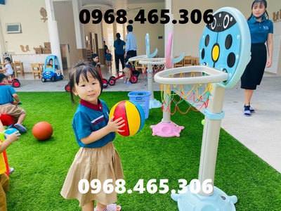 Trụ bóng rổ mầm non, trụ bóng rổ 3 vòng trẻ em 0