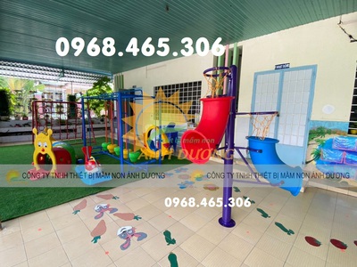 Trụ bóng rổ mầm non, trụ bóng rổ 3 vòng trẻ em 1
