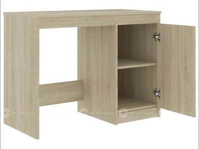 Bàn Làm Việc Tại Nhà Gỗ Công Nghiệp Kết Hợp Hệ Tủ Thông Minh 1