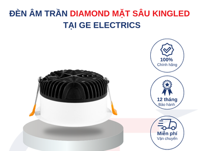 Đèn LED âm trần Diamond mặt sâu Kingled tại GE Electrics 1