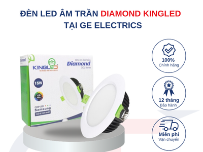 Đèn LED âm trần Diamond Kingled tại GE Electrics 1