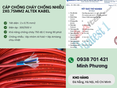 Cáp chống cháy chống nhiễu 2x0.75mm  Altek Kabel - Báo giá, ứng dụng mới nhất 2026 2