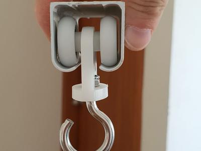 Cc sỉ lẻ Bánh xe chạy rèm, bánh xe có móc treo, bánh xe rèm ngăn lạnh, bánh xe rèm nhựa PVC 2