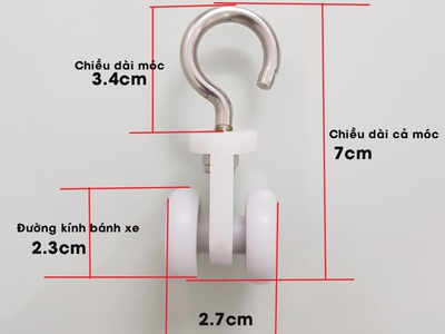 Cc sỉ lẻ Bánh xe chạy rèm, bánh xe có móc treo, bánh xe rèm ngăn lạnh, bánh xe rèm nhựa PVC 5