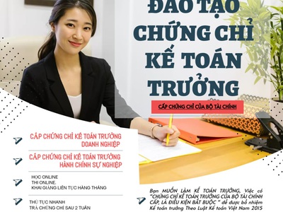 Học CHỨNG CHỈ BỒI DƯỠNG KẾ TOÁN TRƯỞNG - Cấp chứng chỉ chuẩn Bộ Tài Chính 1