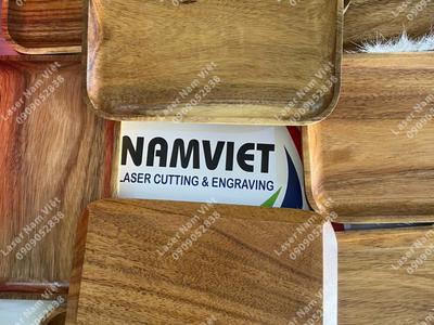 Laser Nam Việt cung cấp mâm, khay gỗ khắc logo theo yêu cầu 0