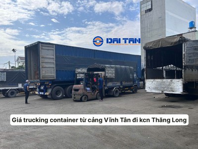 Giá trucking container từ cảng Vĩnh Tân đi KCN Thăng Long 0