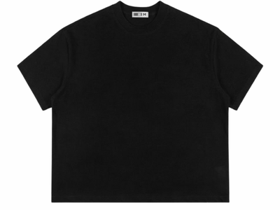 Áo Thun Trơn Form Boxy Đen   Cotton 2 chiều 0