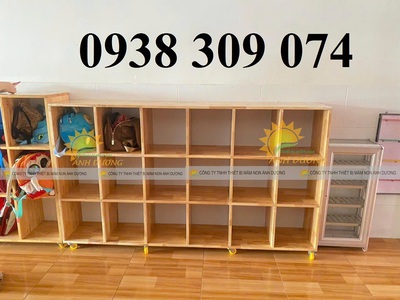 Tủ balo mầm non mẫu giáo, tủ đựng cặp dép mẫu giáo 4
