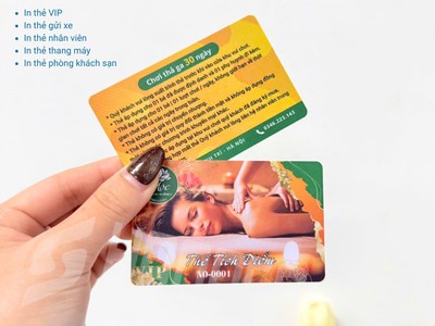 Thẻ tích điểm, thẻ liệu trình spa 1