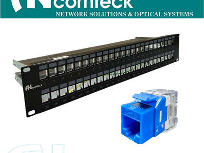 Phân phối thanh đấu nối patch panel 48 cổng Cat5/Cat6 mã 48S2U hãng Ancomteck 0