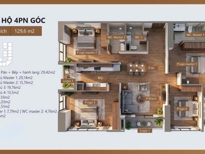 Căn hộ view hồ tại Iconia Lakeside  Mipec 54 Tố Hữu  - Lê Văn Lương, giá trực tiếp CĐT 4